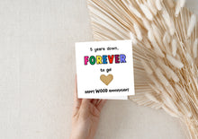 wood anniversary card