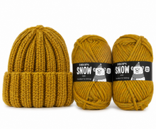 Knit your own beanie kit. Make your own beanie hat craft kit. Knitting for beginners gift. Easy knit bobble hat. 100% wool.