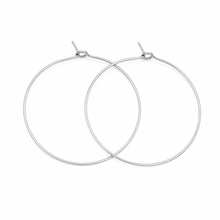 Silver hoop earrings 45mm