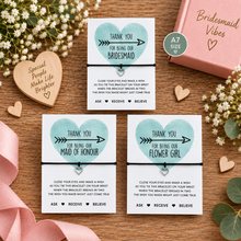 Thank you for being in our wedding bracelets. Bridal party gifts. Wedding favours 