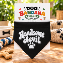 Handsome devil dog bandana. Puppy clothing accessories