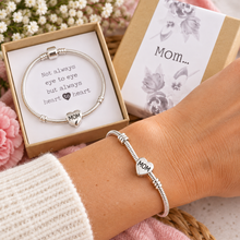 Silver mom bracelet. Pandora style mom charm bracelet. Gift for mom. Mother’s Day present 