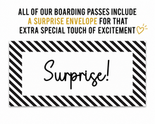 Customised boarding pass and surprise envelope gift with scratch off destination. Perfect for giving the gift of a holiday 