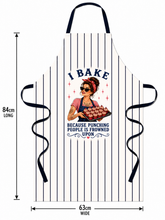 I BAKE BECAUSE PUNCHING PEOPLE IS FROWNED UPON APRON