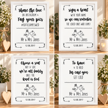 Personalised wedding signs 