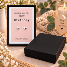 Sterling silver Birthday earrings gift set 