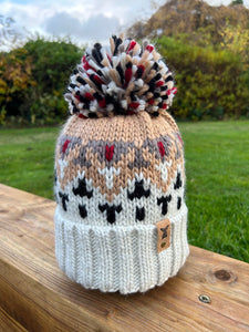 Knitted bobble hat