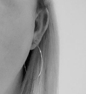 large silver hoop earrings