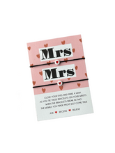 Mrs and Mrs matching bracelets wedding gift