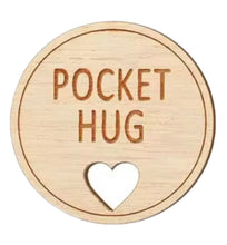 wooden pocket hug token