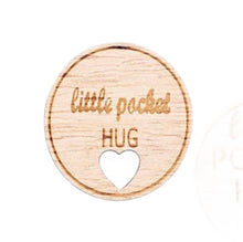 Little pocket hug wooden token