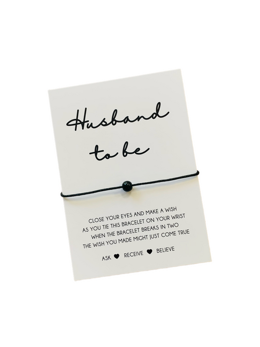 husband to be wish bracelet