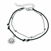 Cord and chain sun anklet