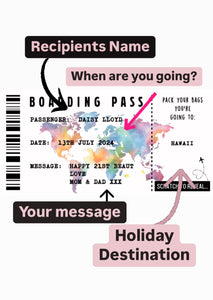 Customised travel ticket