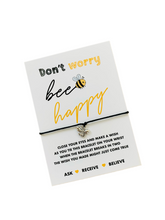 don't worry bee happy wish bracelet