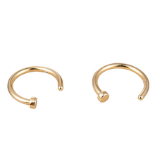 gold sleeper huggie earrings