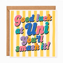 Good luck at uni card