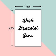 wish string bracelet card size