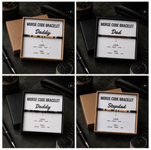 Morse code bracelets for him - I LOVE YOU