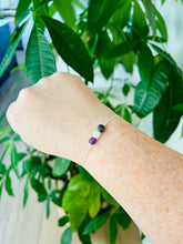 New Beginnings bracelet with Labradorite, Moonstone & Amethyst gemstone beads