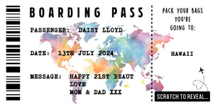 customised boarding pass