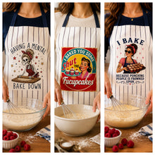female slogan aprons