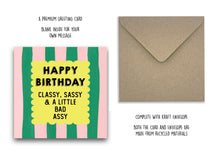 eco friendly birthday card with kraft envelope