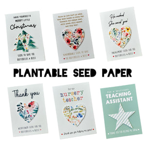 Plantable seed paper gifts