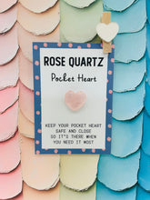 Rose quartz pocket heart