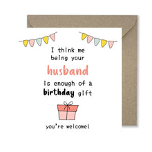 funny birthday card for wife