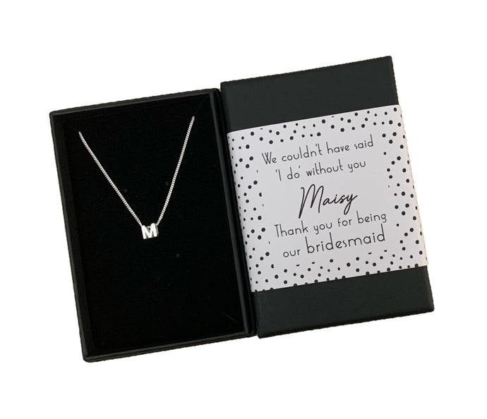 silver bridesmaid necklace