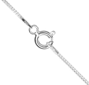 dainty silver curb chain necklace