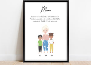 personalised Mother's Day print