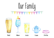 Personalised Family Drinks Print!