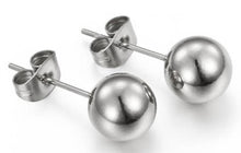 Stainless steel ball stud earrings