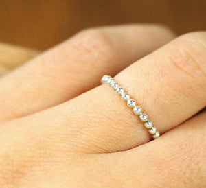 silver bead ring