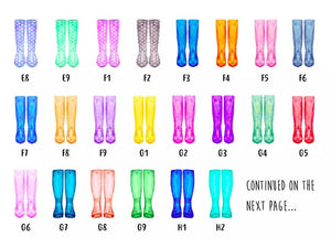 Personalised couples welly print