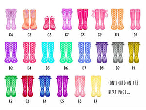 Personalised family wellies print!
