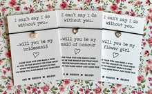 Will you be my Maid of Honour Wish Bracelet