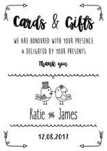 cards & gifts wedding sign print