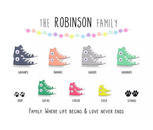 Personalised Family Converse Print