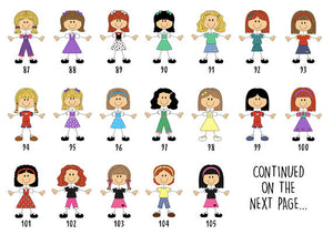 Personalised Family Stick People Print
