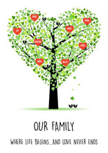 Framed Personalised Family Tree Print