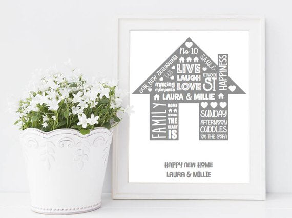 personalised new home print
