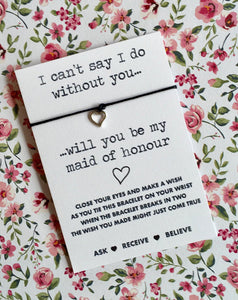 Will you be my Maid of Honour Wish String