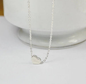 silver heart anklet
