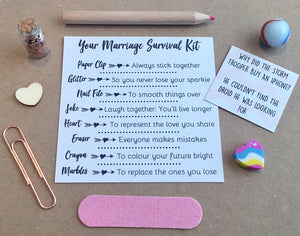 Personalised Marriage Survival Kit