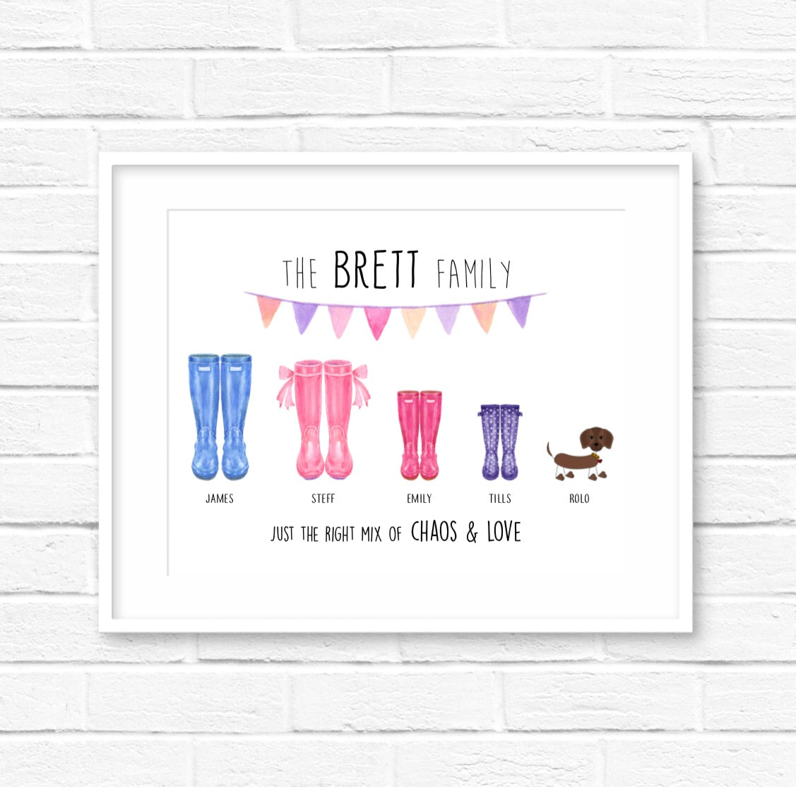 Personalised family wellies print! – Mermaid Marys