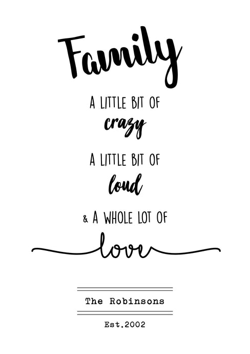 family quote print