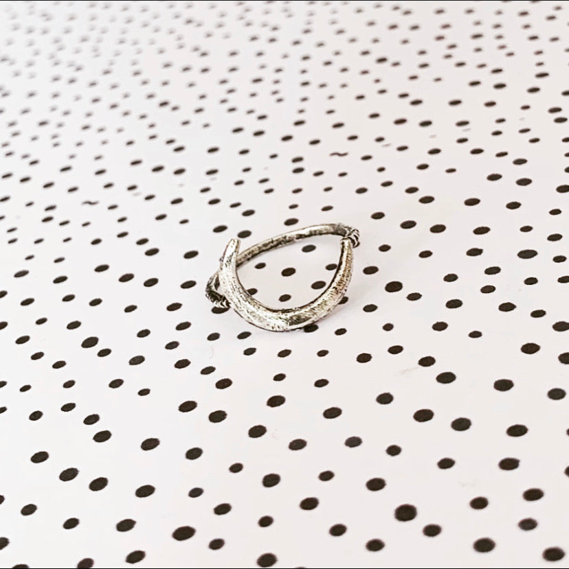 silver moon ring 